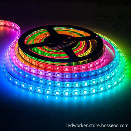 WS2814 RGBW Battery-Powered Mini LED Strip Light with Button Cell Battery
